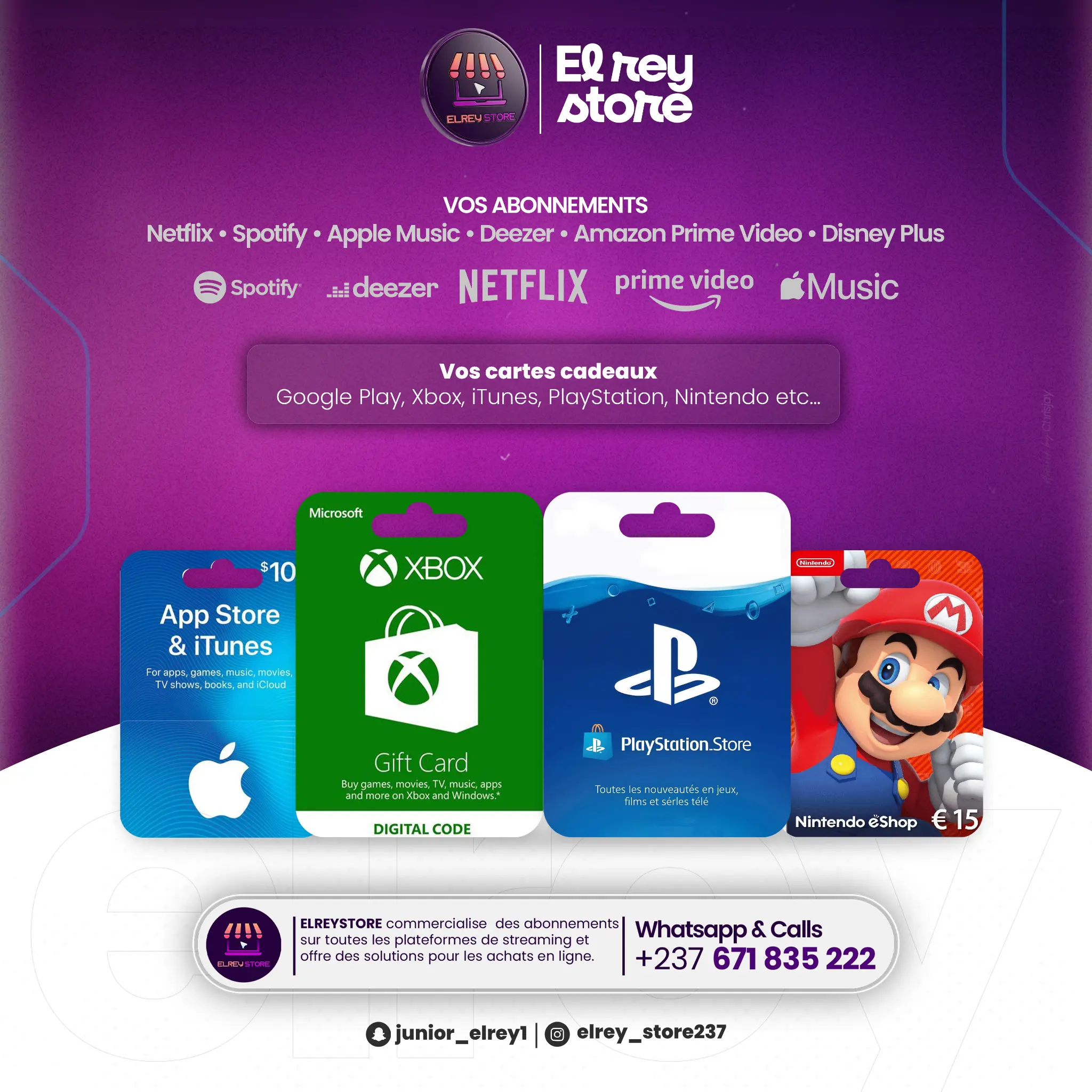Cartes iTunes / Apple