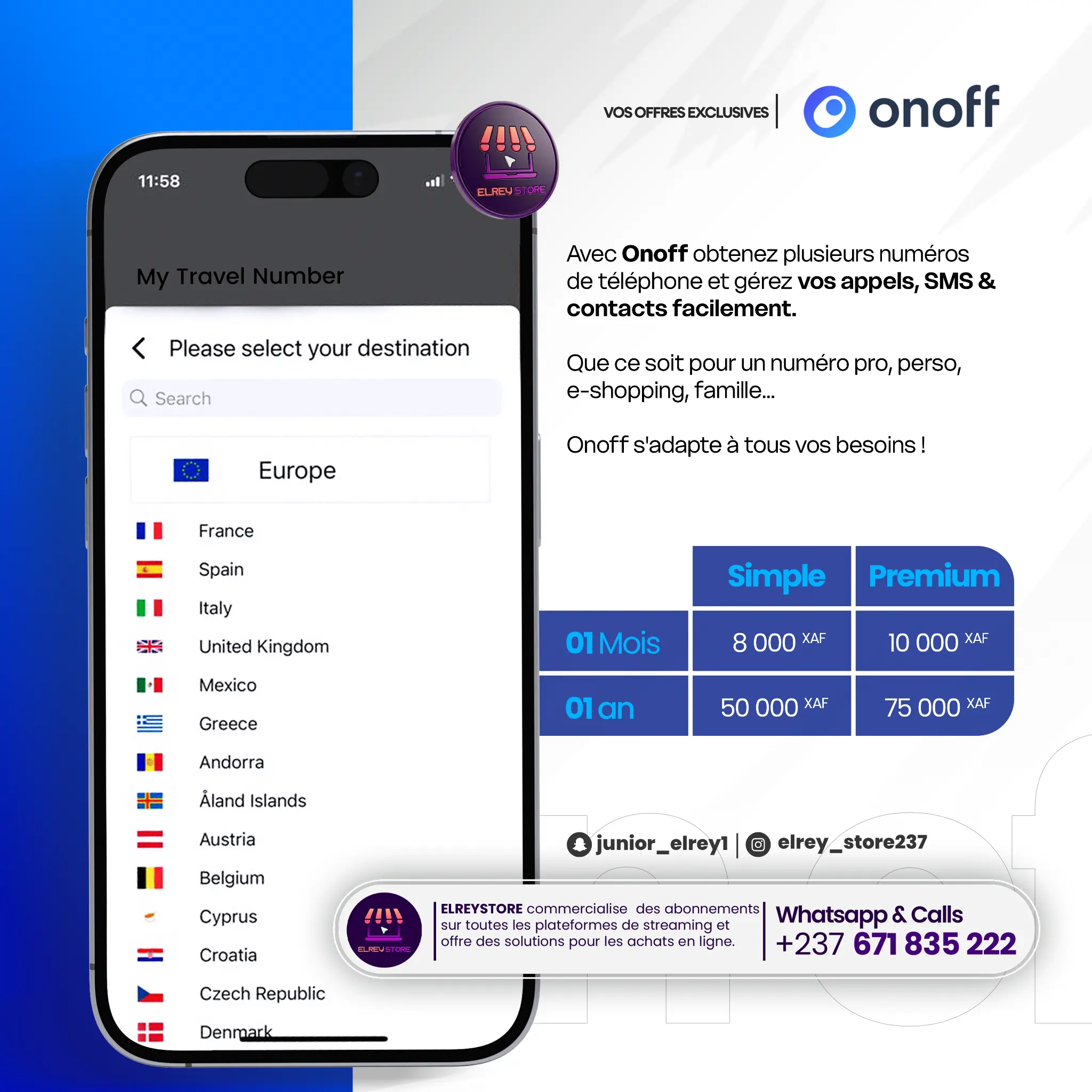 Onoff - Numéros Virtuels